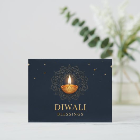 Happy Diwali Briefkaart (Staand voorkant)
