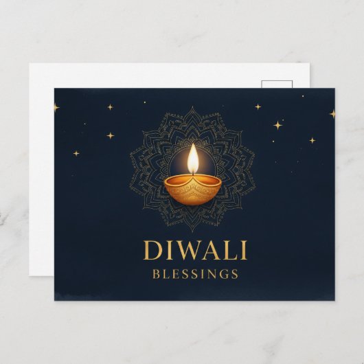 Happy Diwali Briefkaart (Voorkant / Achterkant)
