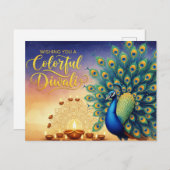 Happy Diwali Briefkaart (Voorkant / Achterkant)