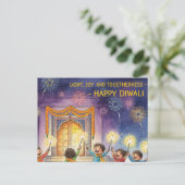 Happy Diwali Briefkaart (Staand voorkant)