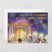 Happy Diwali Briefkaart (Voorkant / Achterkant)