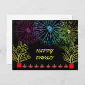 HAPPY DIWALI BRIEFKAART (Voorkant / Achterkant)