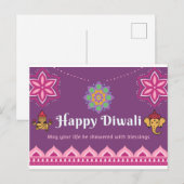 Happy diwali briefkaart (Voorkant / Achterkant)