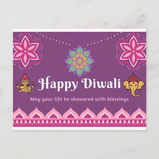 Happy diwali briefkaart (Voorkant)