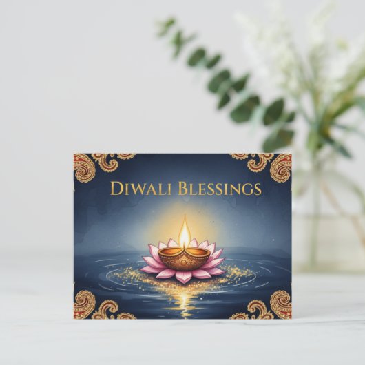 Happy Diwali Briefkaart (Staand voorkant)