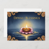 Happy Diwali Briefkaart (Voorkant / Achterkant)