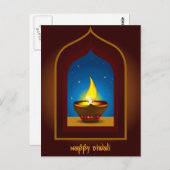 Happy Diwali Briefkaart (Voorkant / Achterkant)