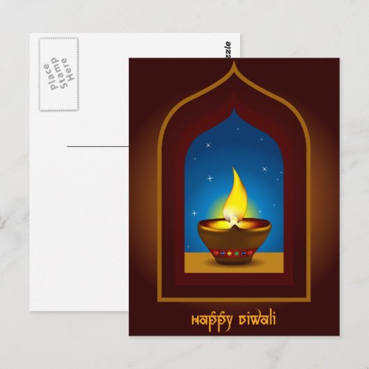 Happy Diwali Briefkaart (Voorkant / Achterkant)
