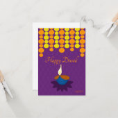 Happy Diwali briefkaart (Voorkant / Achterkant in situ)