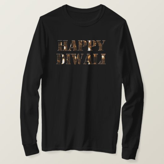 Happy Diwali Candlelight Typography T-Shirt (Design voorkant)