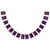 Happy Diwali Celebration Paarse Vlaggetjes (Alle)