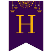 Happy Diwali Celebration Paarse Vlaggetjes (Derde vlag)