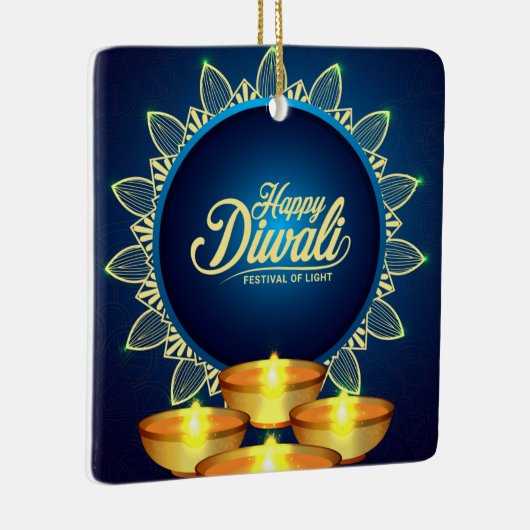 Happy Diwali Ceramic Ornament (Rechts)