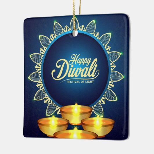 Happy Diwali Ceramic Ornament (Links)