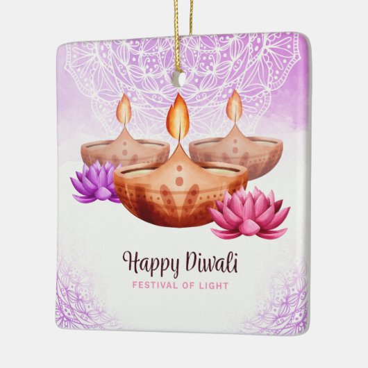 Happy Diwali Ceramic Ornament (Links)