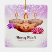 Happy Diwali Ceramic Ornament (Achterkant)