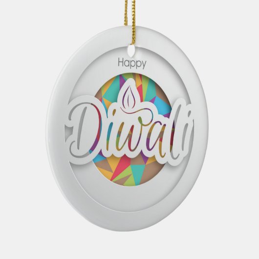 Happy Diwali Ceramic Ornament (Rechts)