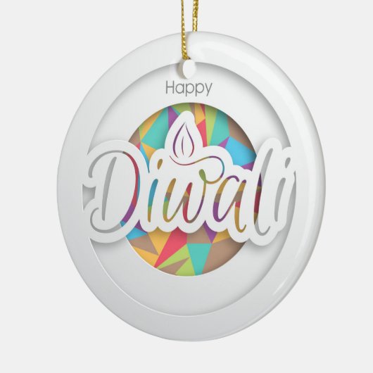 Happy Diwali Ceramic Ornament (Links)