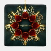Happy Diwali Ceramic Ornament (Achterkant)
