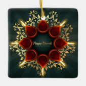 Happy Diwali Ceramic Ornament (Voorkant)