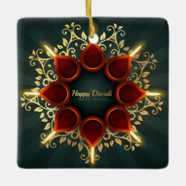 Happy Diwali Ceramic Ornament