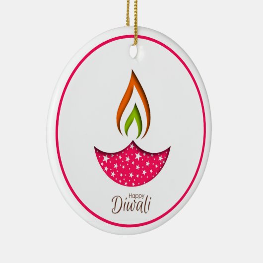 Happy Diwali Ceramic Ornament (Rechts)