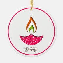 Happy Diwali Ceramic Ornament