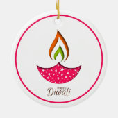 Happy Diwali Ceramic Ornament (Achterkant)