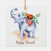 Happy Diwali Ceramic Ornament (Achterkant)