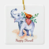 Happy Diwali Ceramic Ornament (Voorkant)