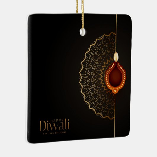 Happy Diwali Ceramic Ornament (Rechts)
