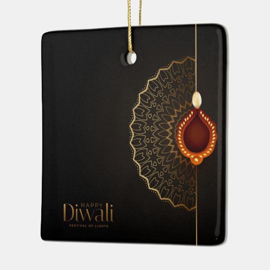 Happy Diwali Ceramic Ornament (Links)