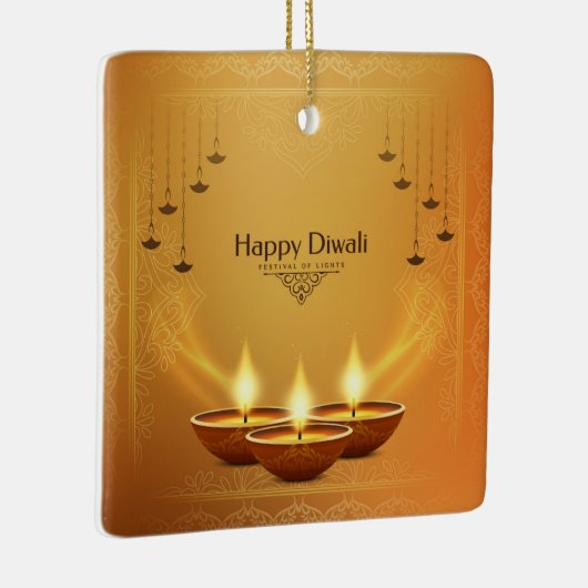 Happy Diwali Ceramic Ornament (Rechts)