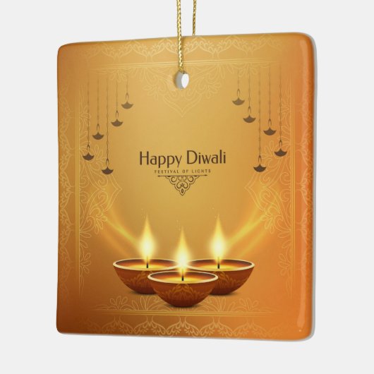 Happy Diwali Ceramic Ornament (Links)