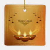 Happy Diwali Ceramic Ornament (Achterkant)