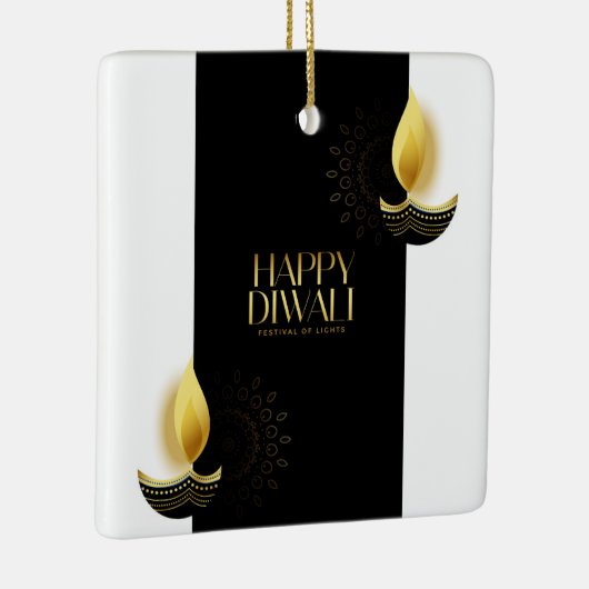 Happy Diwali Ceramic Ornament (Rechts)