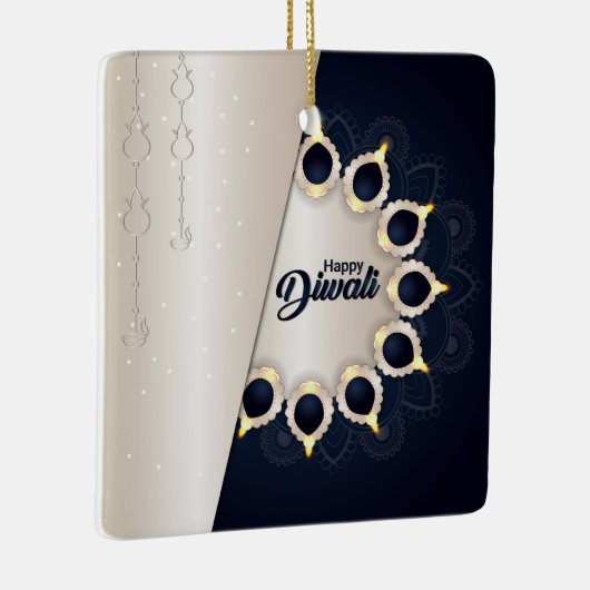 Happy Diwali Ceramic Ornament (Rechts)