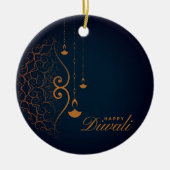 Happy Diwali Ceramic Ornament (Voorkant)