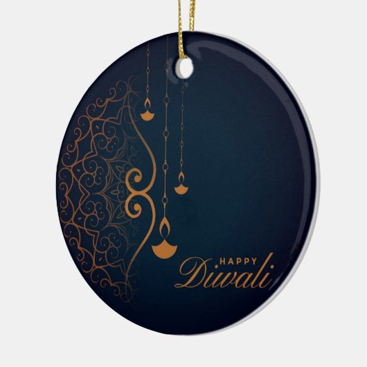 Happy Diwali Ceramic Ornament (Links)