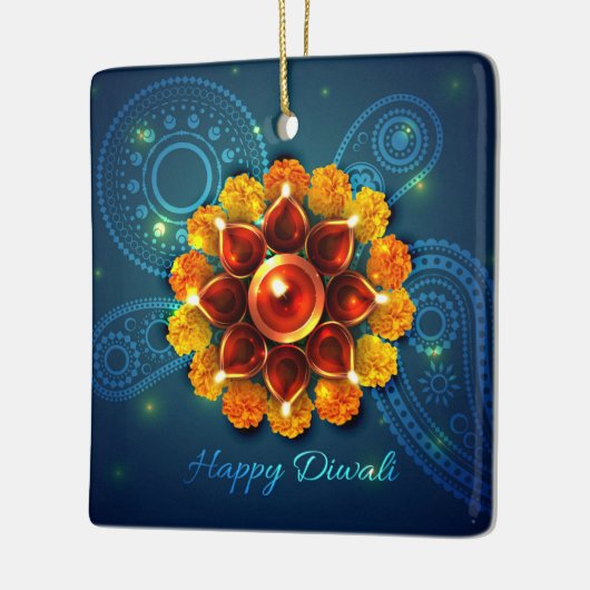 Happy Diwali Ceramic Ornament (Links)