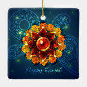 Happy Diwali Ceramic Ornament (Achterkant)