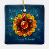 Happy Diwali Ceramic Ornament (Voorkant)