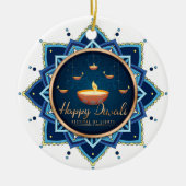 Happy Diwali Ceramic Ornament (Voorkant)