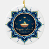 Happy Diwali Ceramic Ornament (Achterkant)
