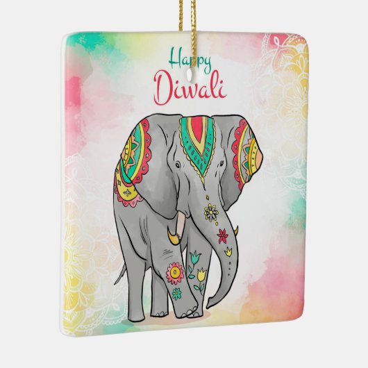 Happy Diwali Ceramic Ornament (Rechts)