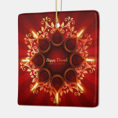 Happy Diwali Ceramic Ornament (Links)