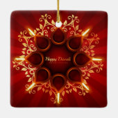 Happy Diwali Ceramic Ornament (Achterkant)