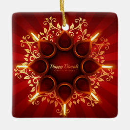 Happy Diwali Ceramic Ornament