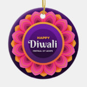 Happy Diwali Ceramic Ornament (Voorkant)