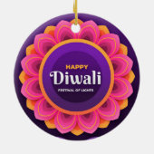 Happy Diwali Ceramic Ornament (Achterkant)